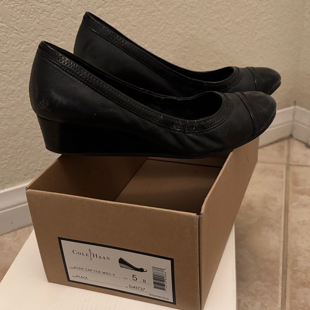 Cole Haan Women's Classic Black Wedges